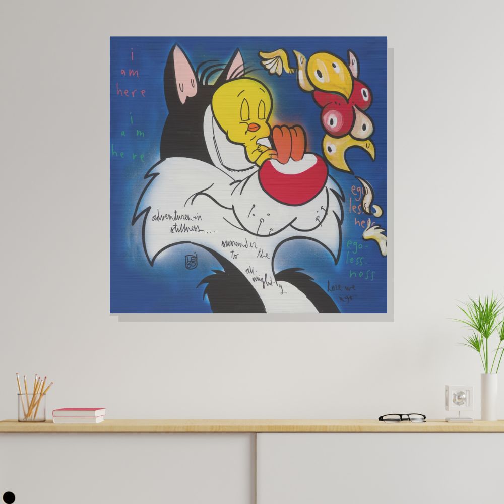 I am Here, I am Here - Lebo Brushed Aluminum Artbond